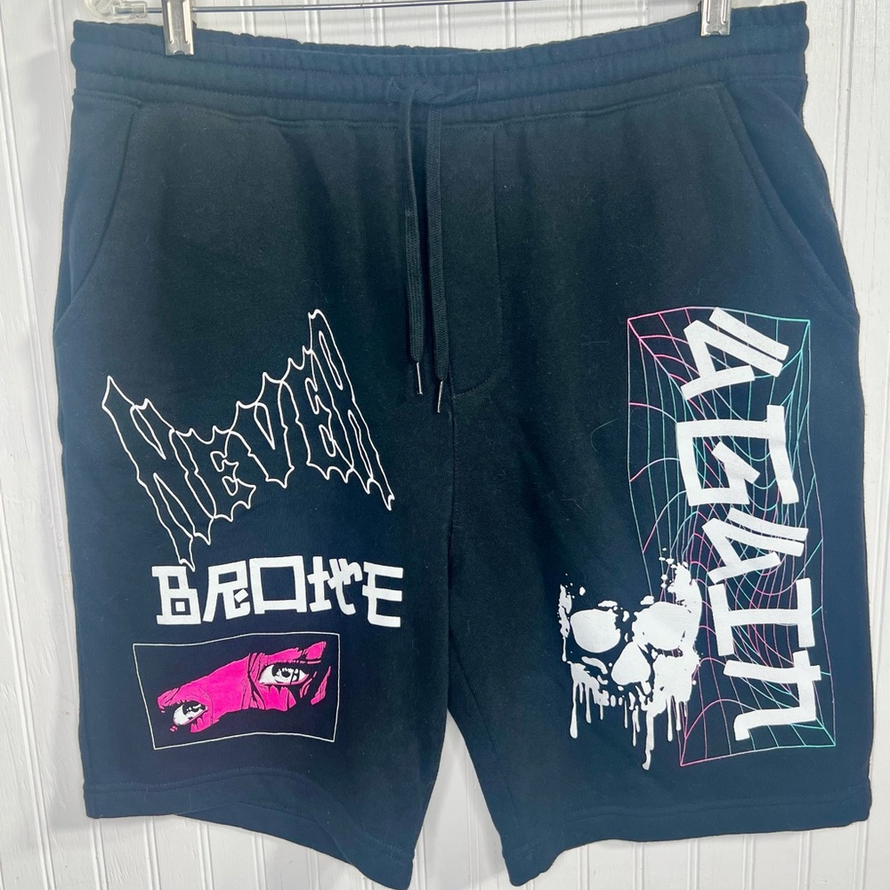 Never Broke Again Fleece Graphic Shorts